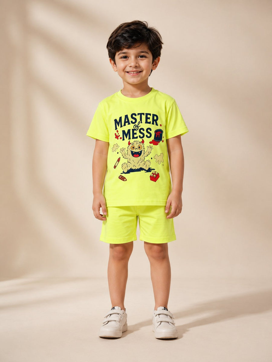 Master of Mess T-Shirt & Shorts Set