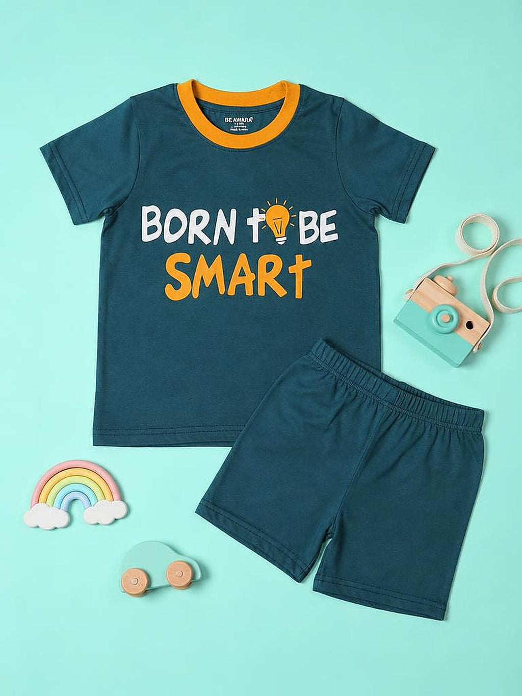 Born To Be Smart T-Shirt & Shorts Set
