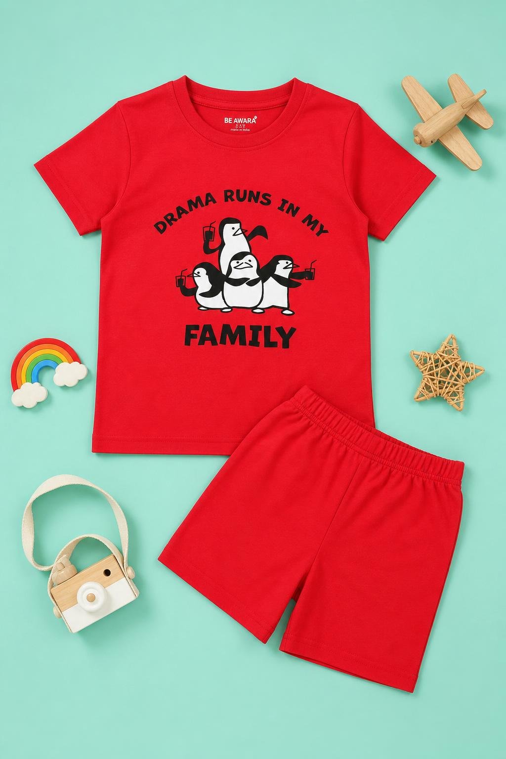 Drama Runs In My Family T-Shirt & Shorts Set