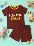 Born To Be Smart T-Shirt & Shorts Set