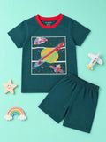 Galaxy T-Shirt & Shorts Set