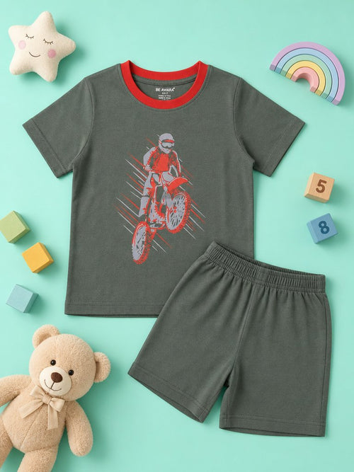 Biker T-Shirt & Shorts Set