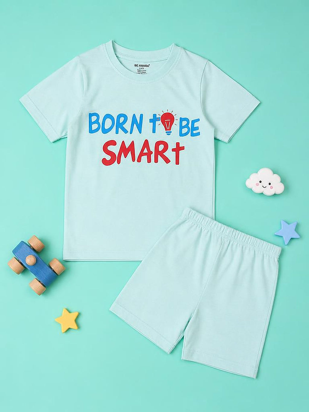 Born To Be Smart T-Shirt & Shorts Set