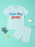 Born To Be Smart T-Shirt & Shorts Set