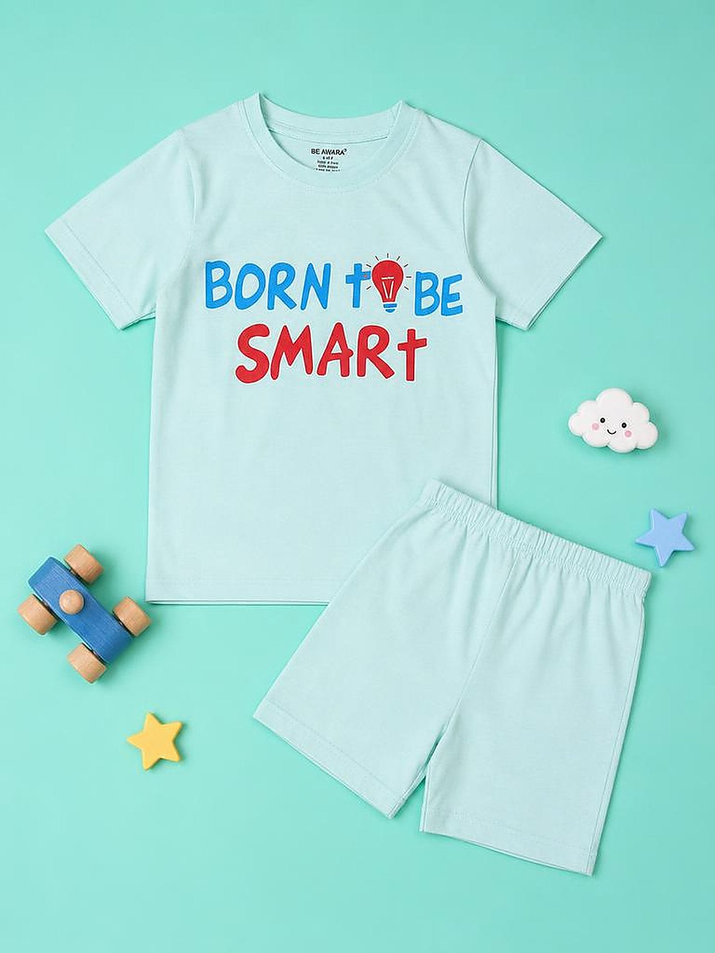 Born To Be Smart T-Shirt & Shorts Set