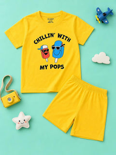 Chilling With My Pops T-Shirt & Shorts Set