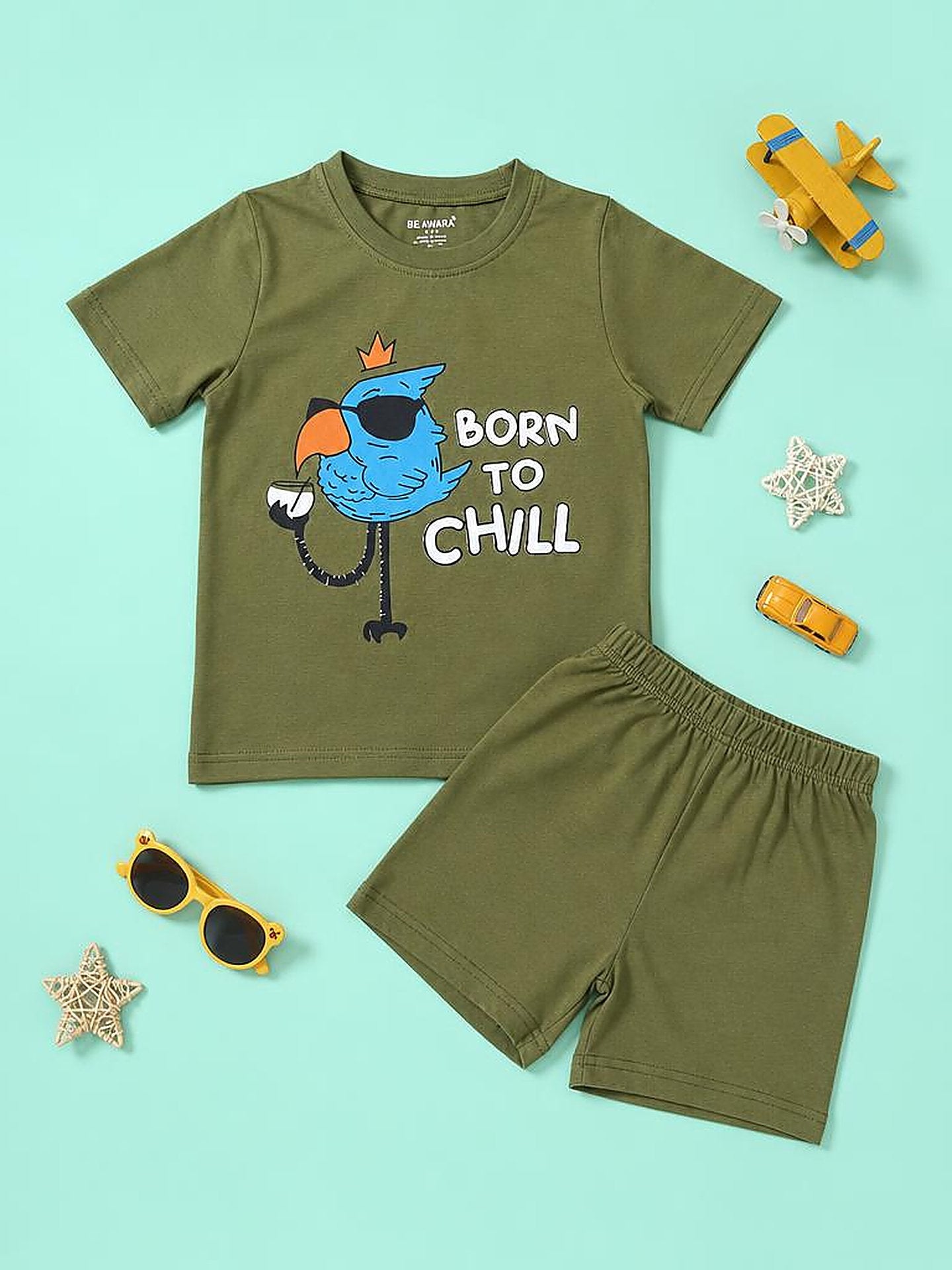 Born To Chill T-Shirt & Shorts Set