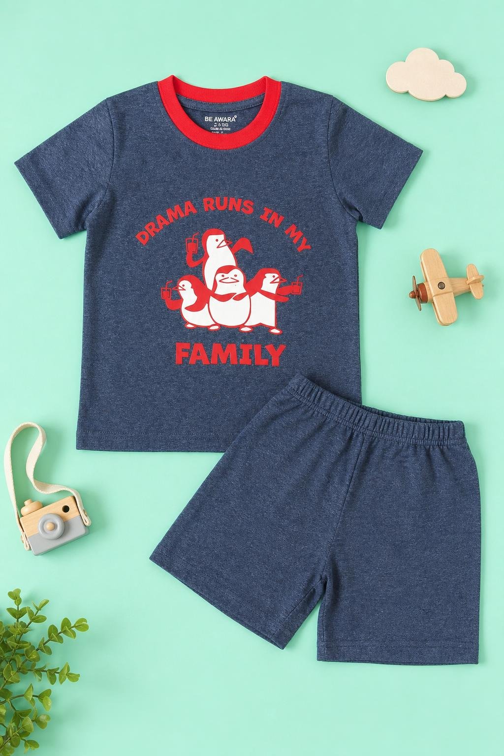 Drama Runs In My Family T-Shirt & Shorts Set