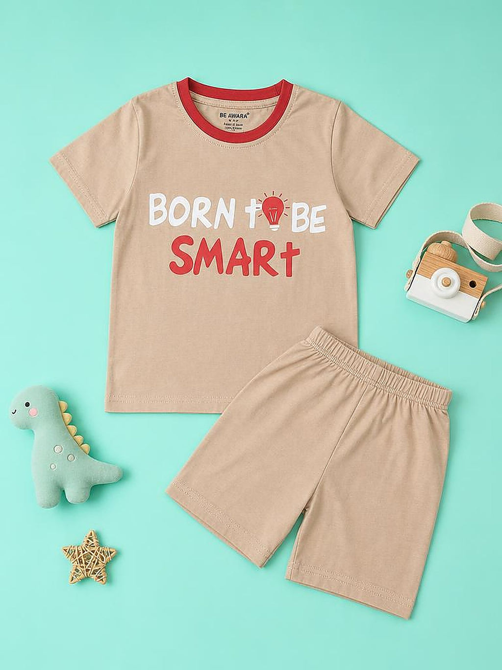 Born To Be Smart T-Shirt & Shorts Set