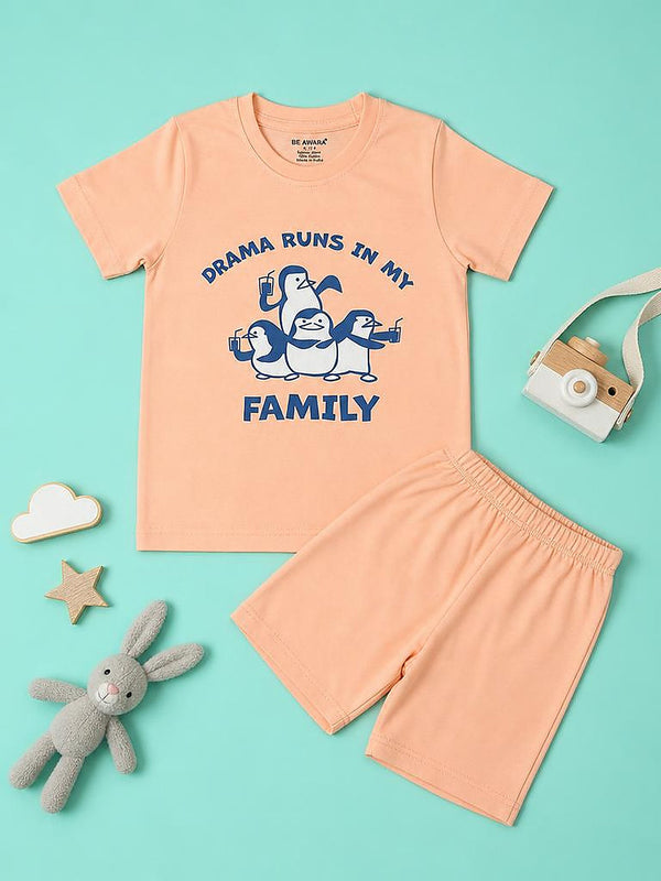 Drama Runs In My Family T-Shirt & Shorts Set
