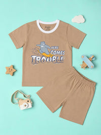 Here Comes Trouble T-Shirt & Shorts Set