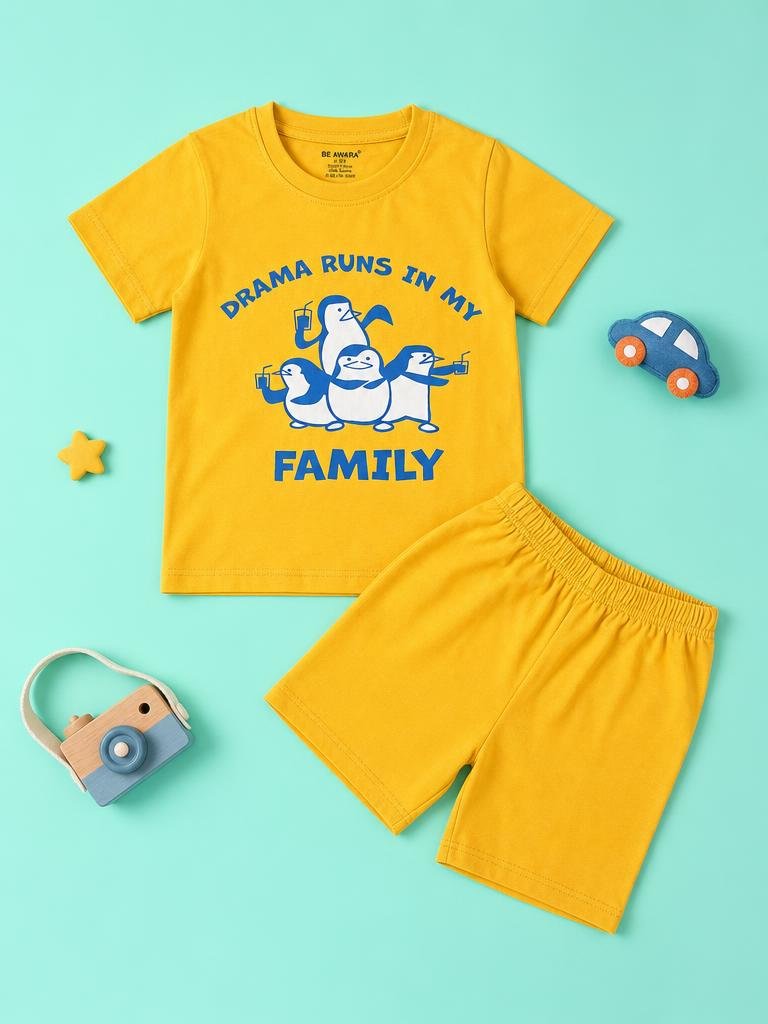 Drama Runs In My Family T-Shirt & Shorts Set