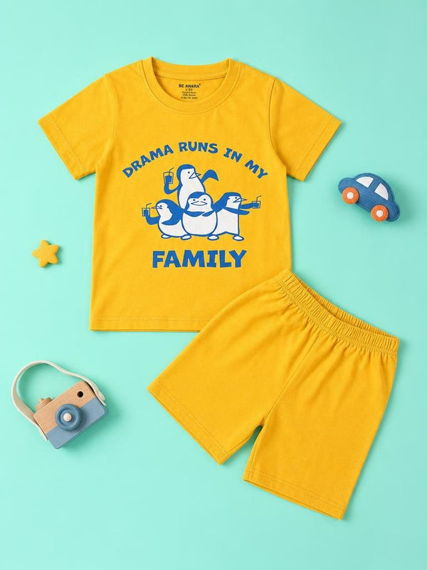 Drama Runs In My Family T-Shirt & Shorts Set