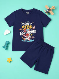 Dont Stop Keep Exploring T-Shirt & Shorts Set