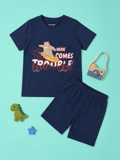 Here Comes Trouble T-Shirt & Shorts Set