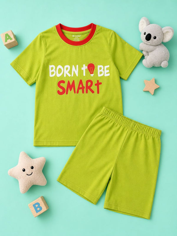 Born To Be Smart T-Shirt & Shorts Set