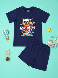 Dont Stop Keep Exploring T-Shirt & Shorts Set