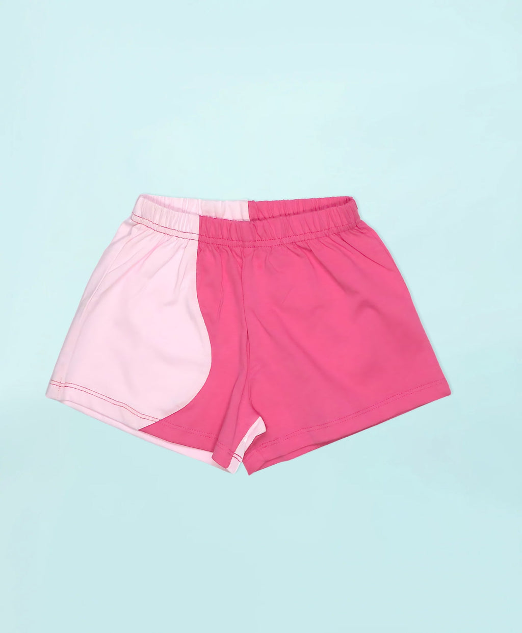 Girls Dual Tone Color Block Tank Top and Shorts Set