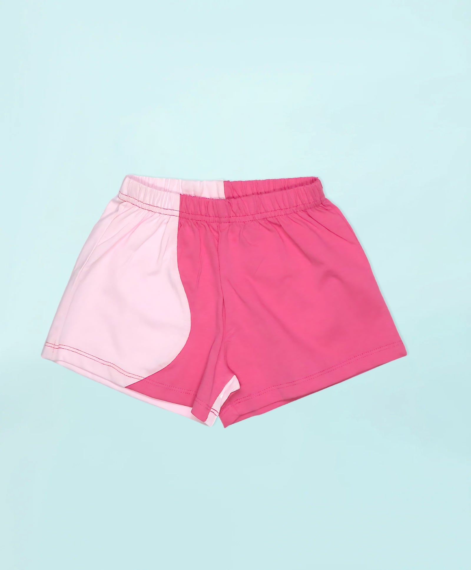 Girls Dual Tone Color Block Tank Top and Shorts Set