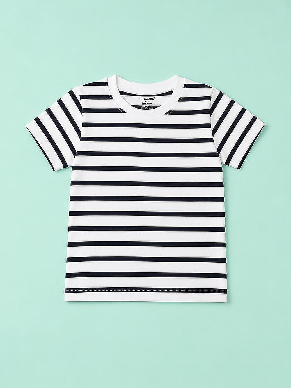 Black Stripe T-Shirt & Shorts Set