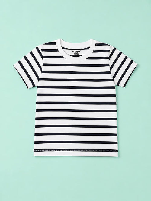 Black Stripe T-Shirt & Shorts Set