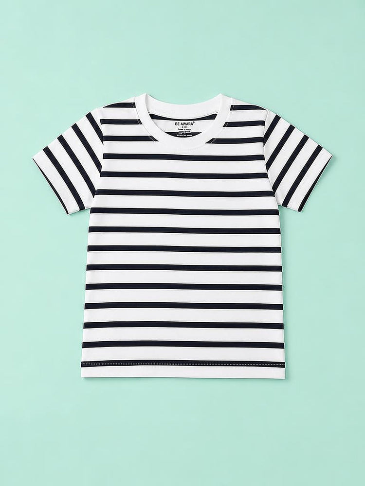 Black Stripe T-Shirt & Shorts Set