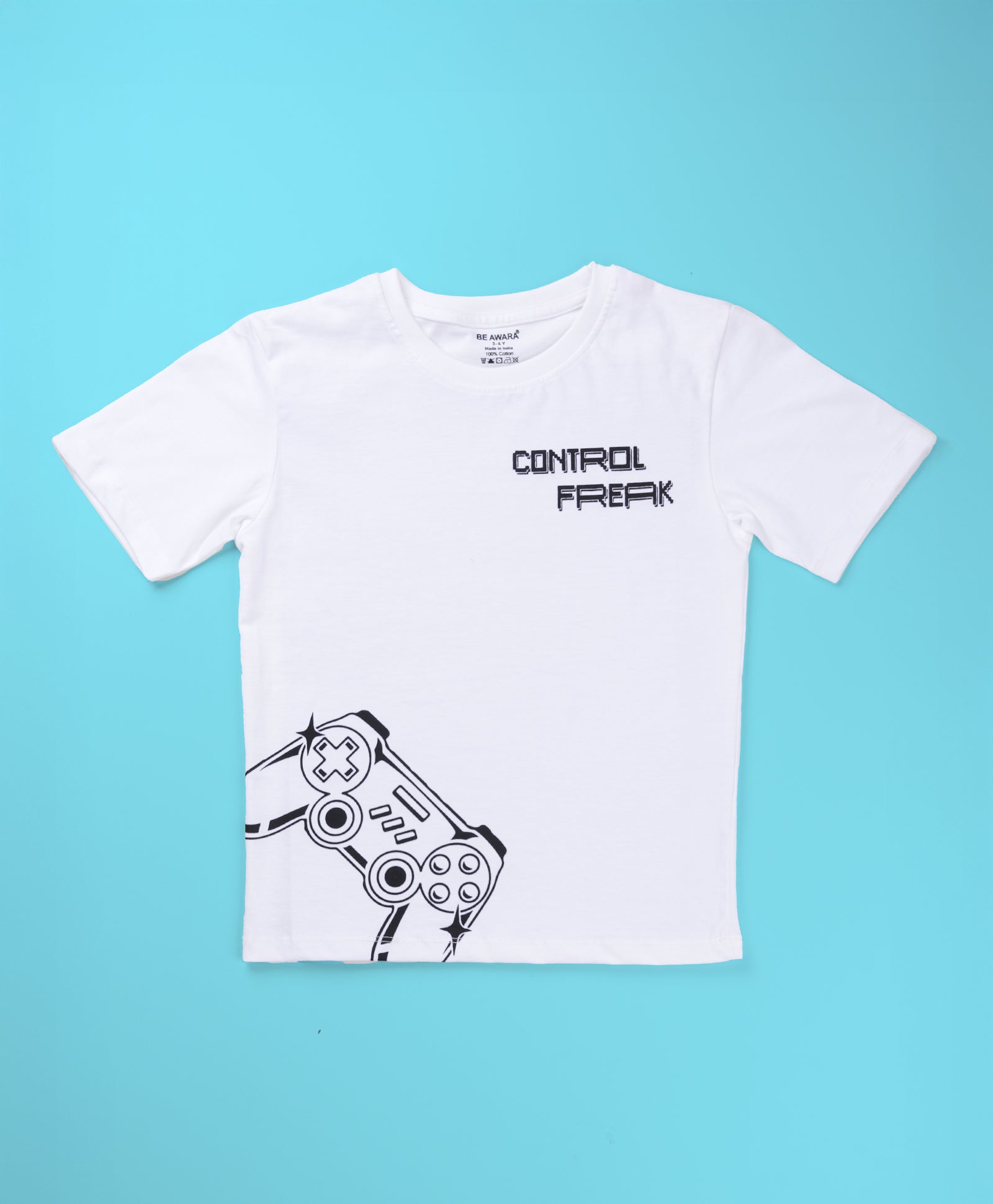 Boys Control Freak Graphic Print Oversized T-Shirt & Short Set