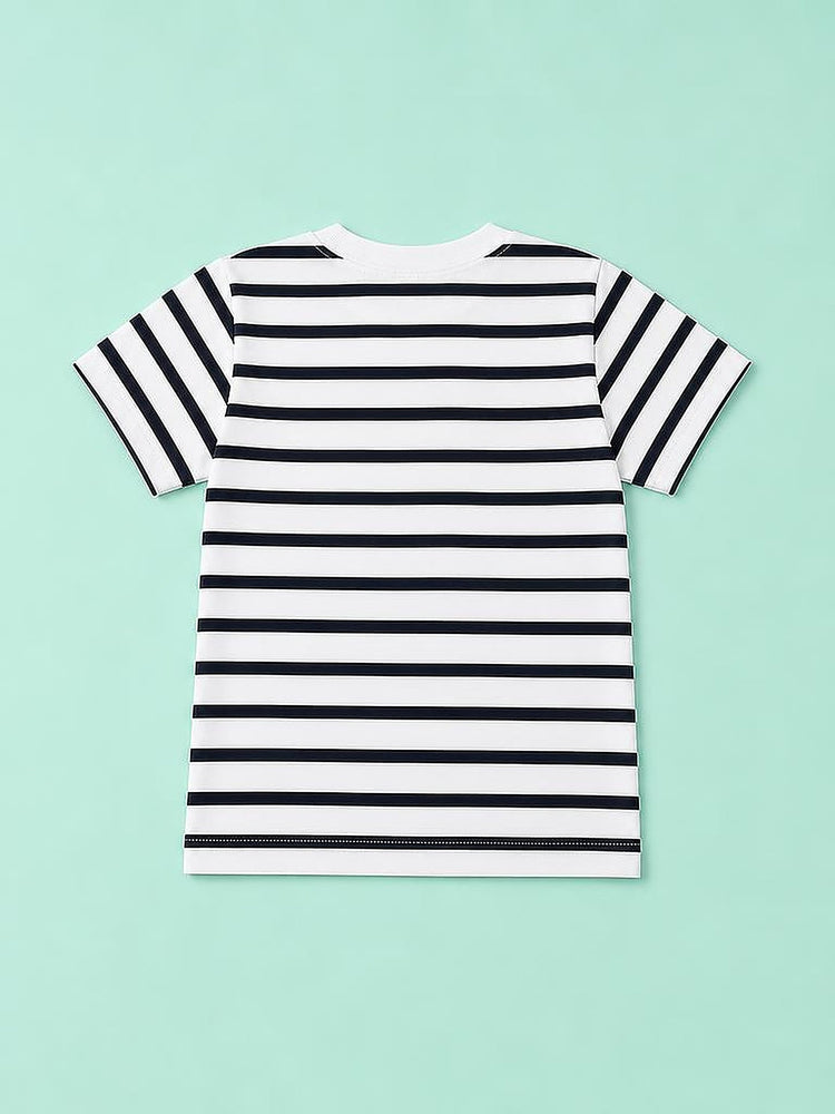 Black Stripe T-Shirt & Shorts Set