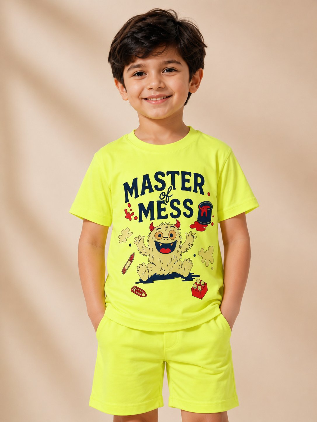 Master of Mess T-Shirt & Shorts Set