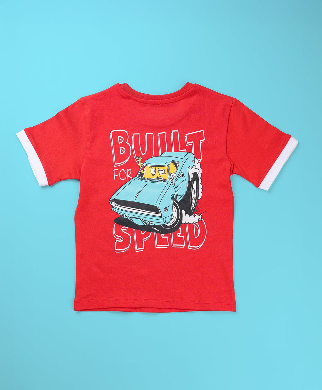 Boys Built For Speed Graphic Print Oversized T-Shirt & Short Set