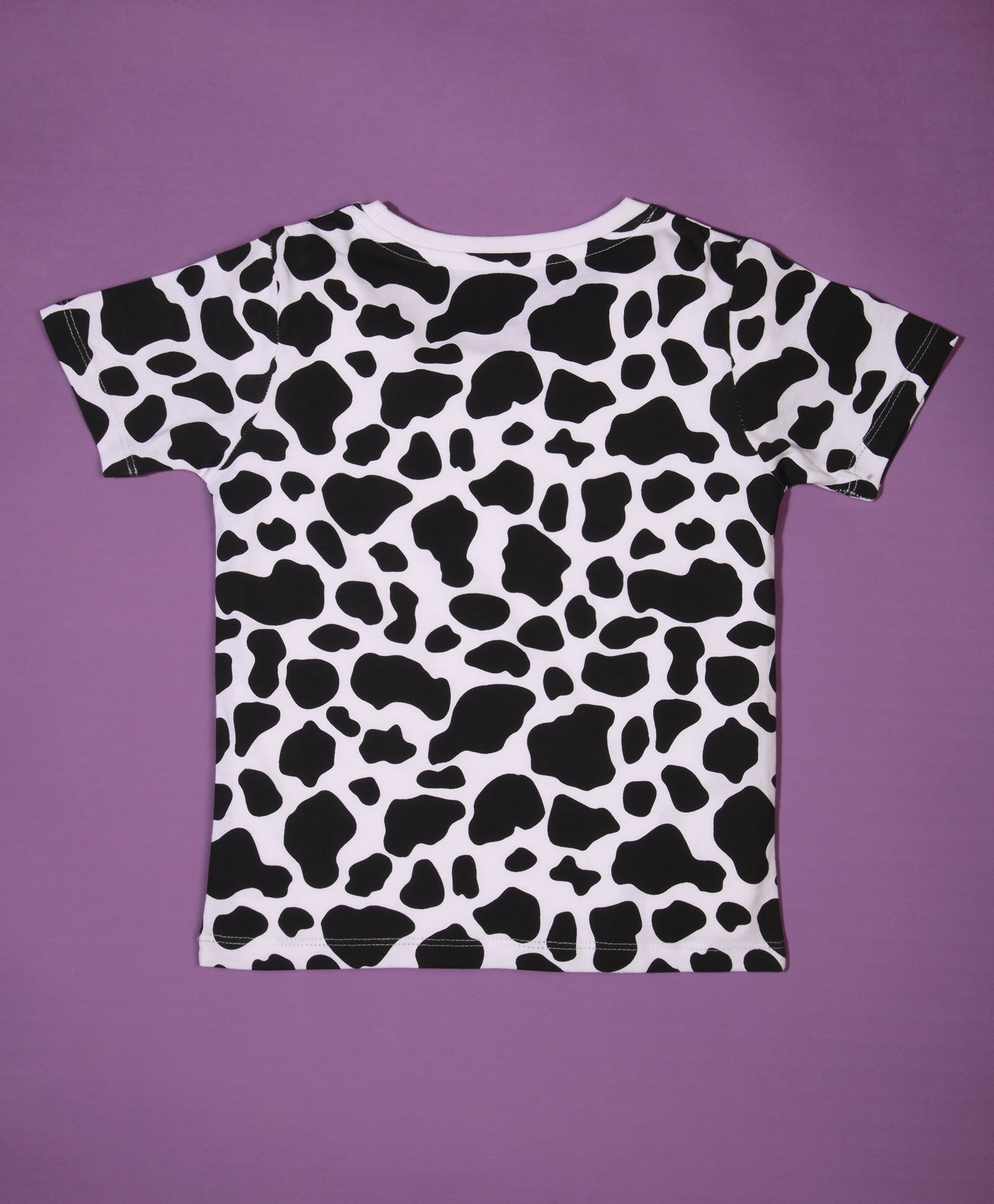 Cow Patch Pattern Half Sleeves T-Shirt & Shorts Set - Be Awara