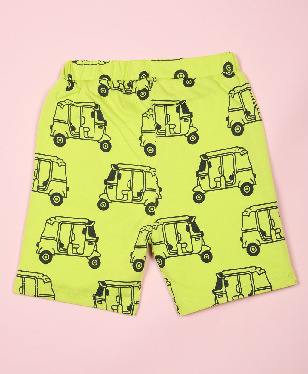 Auto Rickshaw Pattern Half Sleeves T-Shirt & Shorts Set - Be Awara