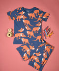 Kangaroo Pattern Half Sleeves T-Shirt & Shorts Set - Be Awara