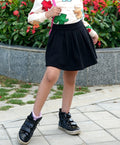 Girls Black Pleated Skirt