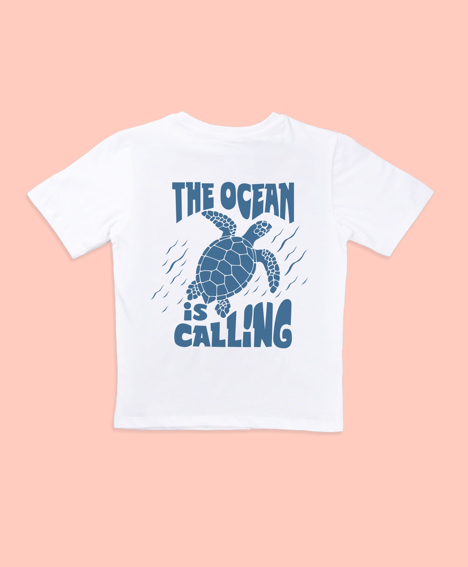 Kids Unisex Ocean Graphic Print Drop Shoulder T-Shirt & Shorts Set