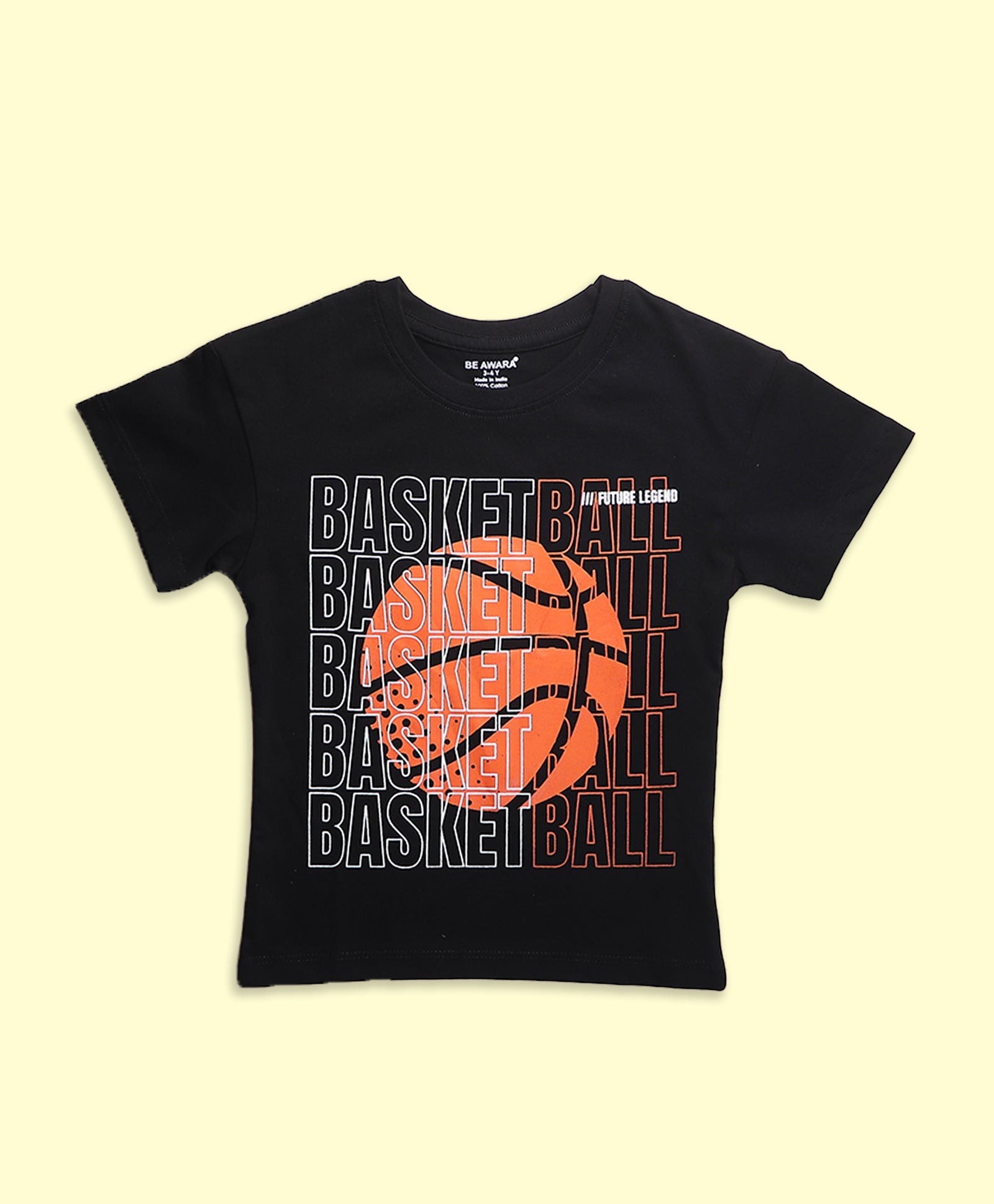 Boys Basket Ball Graphic Print Drop Shoulder T-Shirt & Shorts Set