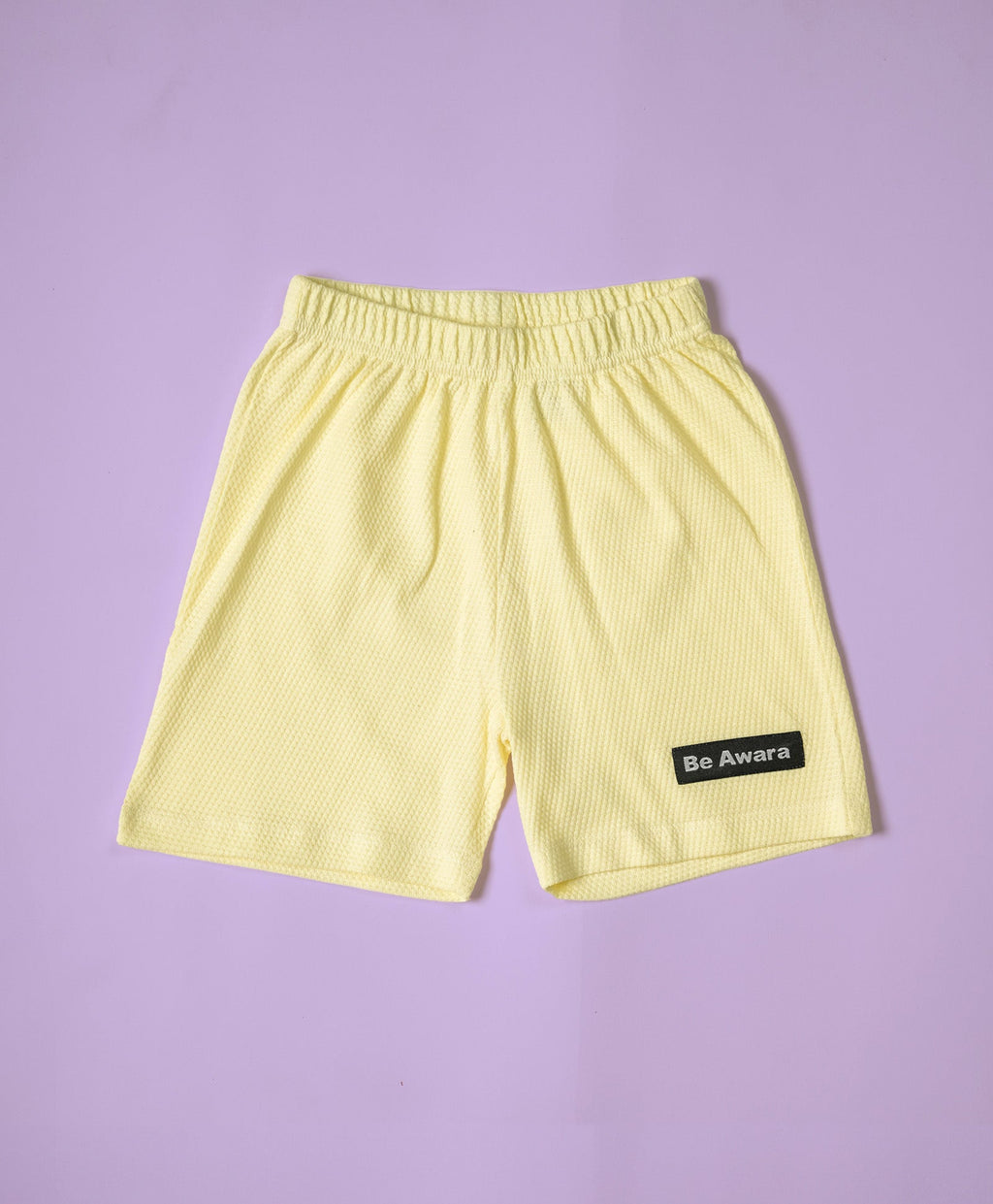 Boys Tender Yellow Half Sleeves Hoodie T-Shirt & Shorts Set