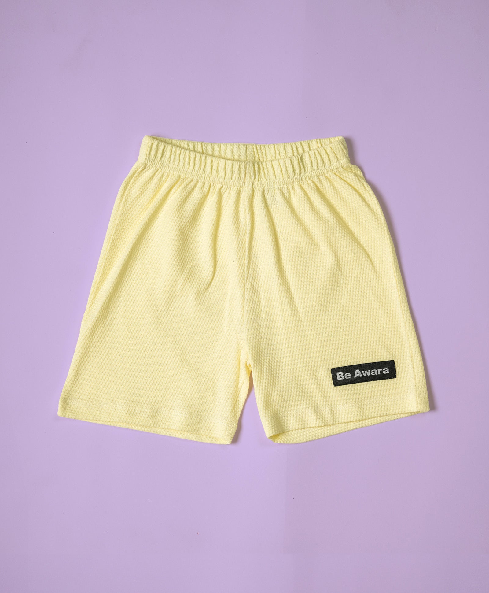 Boys Tender Yellow Half Sleeves Hoodie T-Shirt & Shorts Set