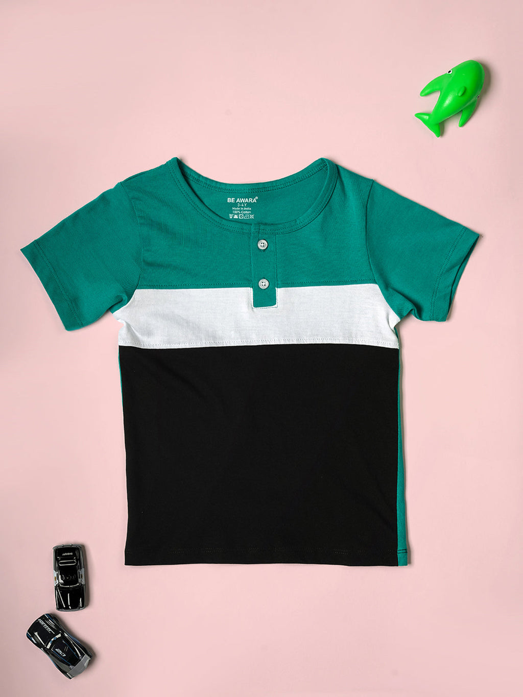 Boys Colorblock Henley T-Shirt