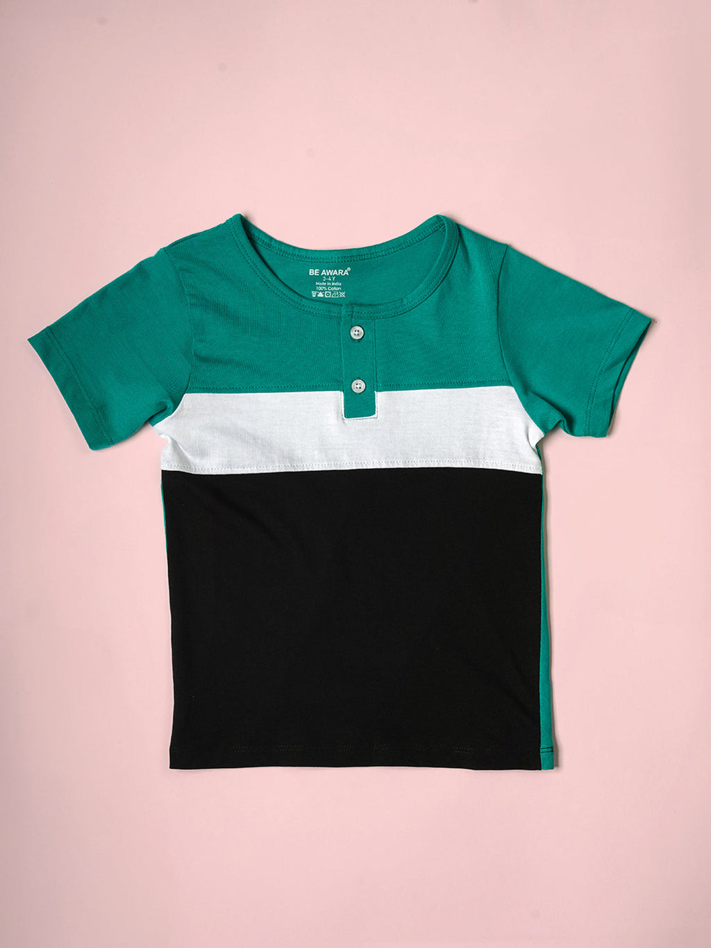 Boys Colorblock Henley T-Shirt