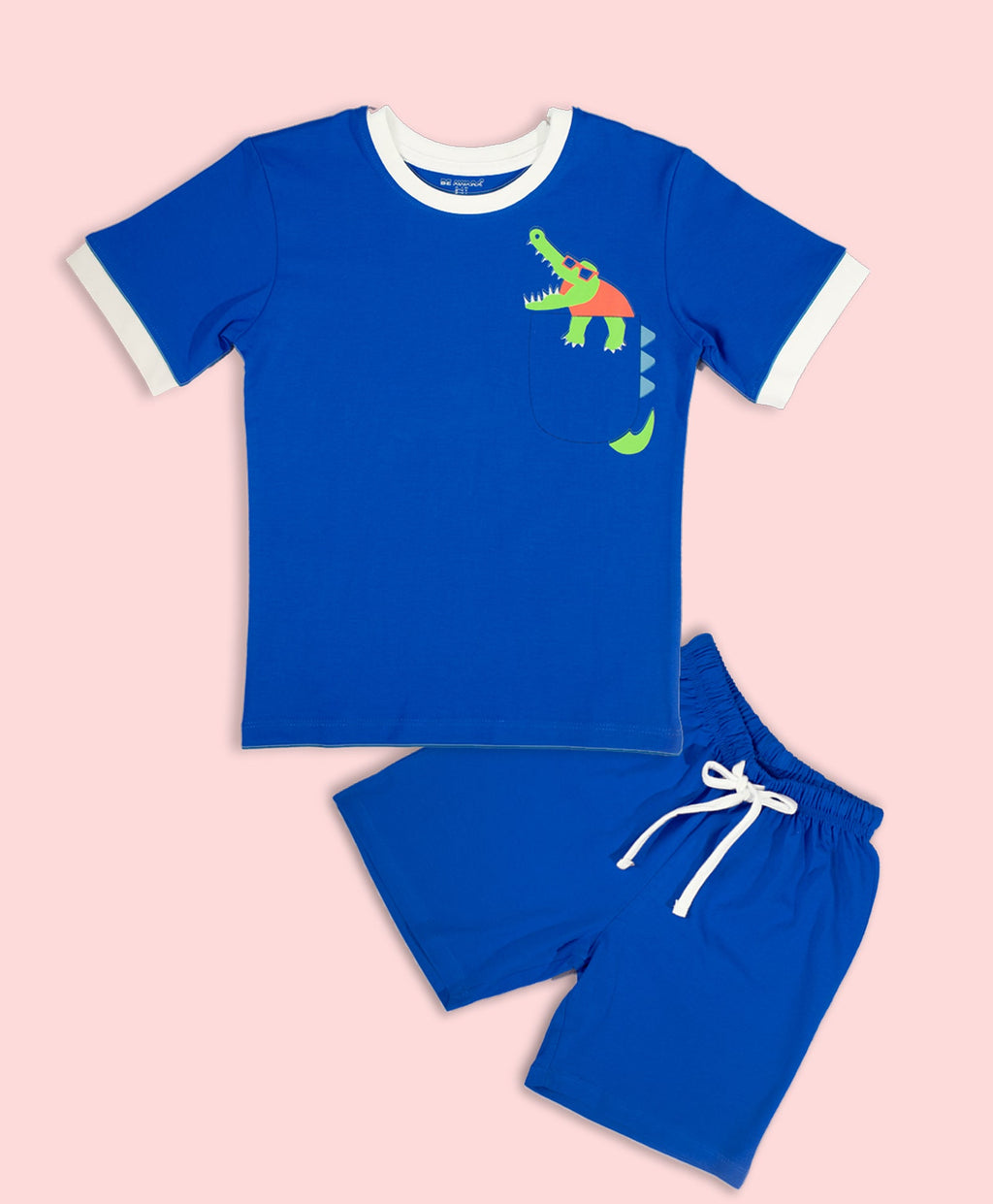Boys Crocodile Graphic Print Oversized T-Shirt & Short Set