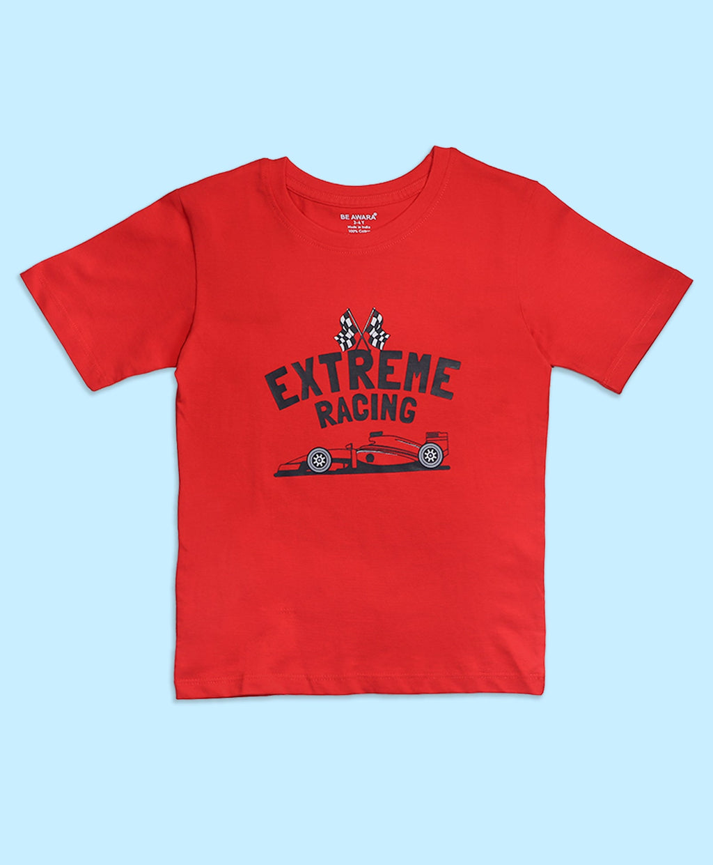 Boys Retro Racing Graphic Print Oversized T-Shirt & Shorts Set