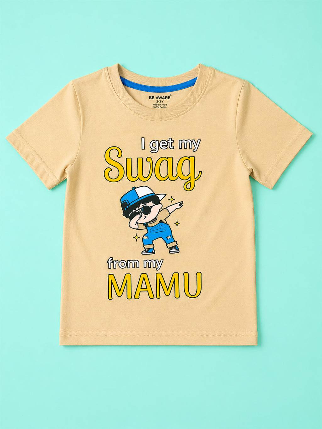 Boys Swag From My Mamu Graphic Print Oversized T-Shirt & Shorts Set