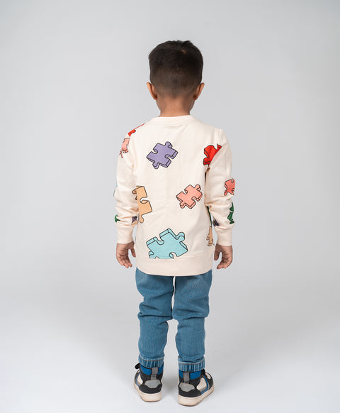 Kids Puzzle Print Bomber Jacket