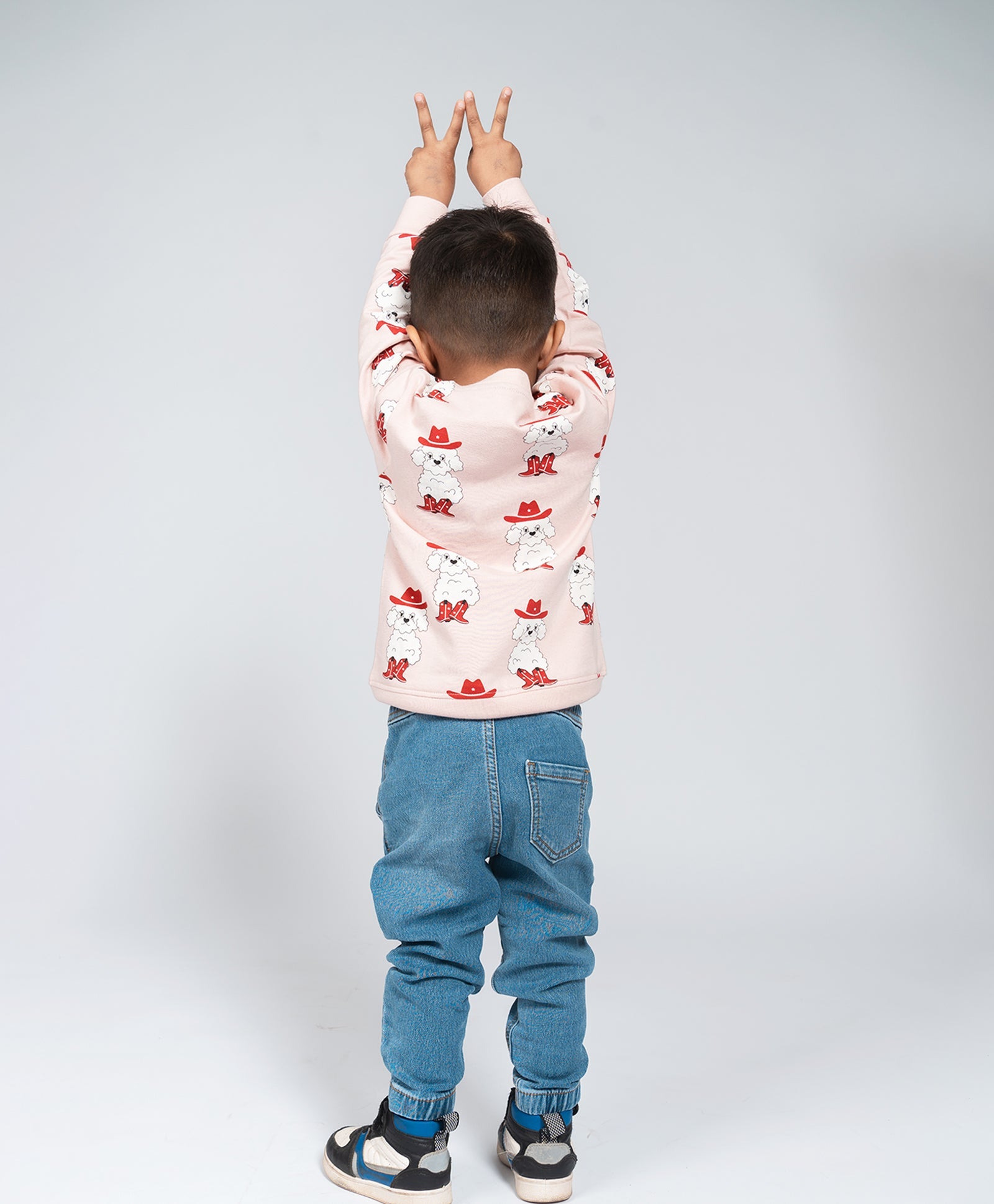 Kids Bichon Dog Print Bomber Jacket