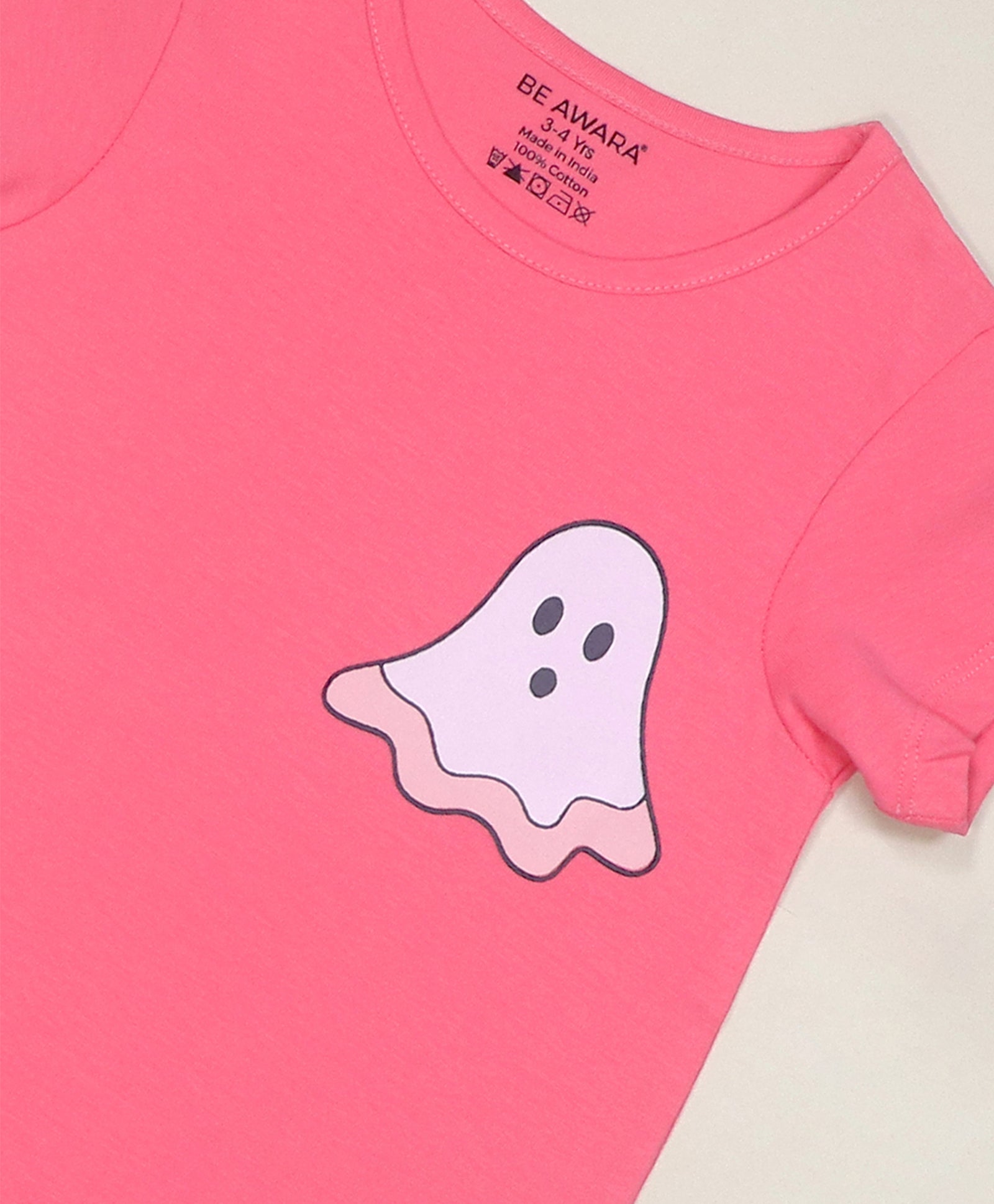 Boo Cartoon Print Girls T-Shirt Dress
