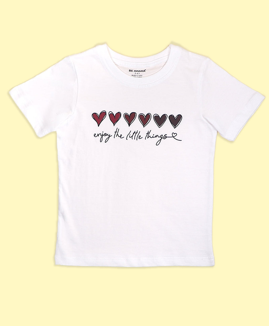 Girls Enjoy Little Things Graphic Print T-Shirt & Shorts Set