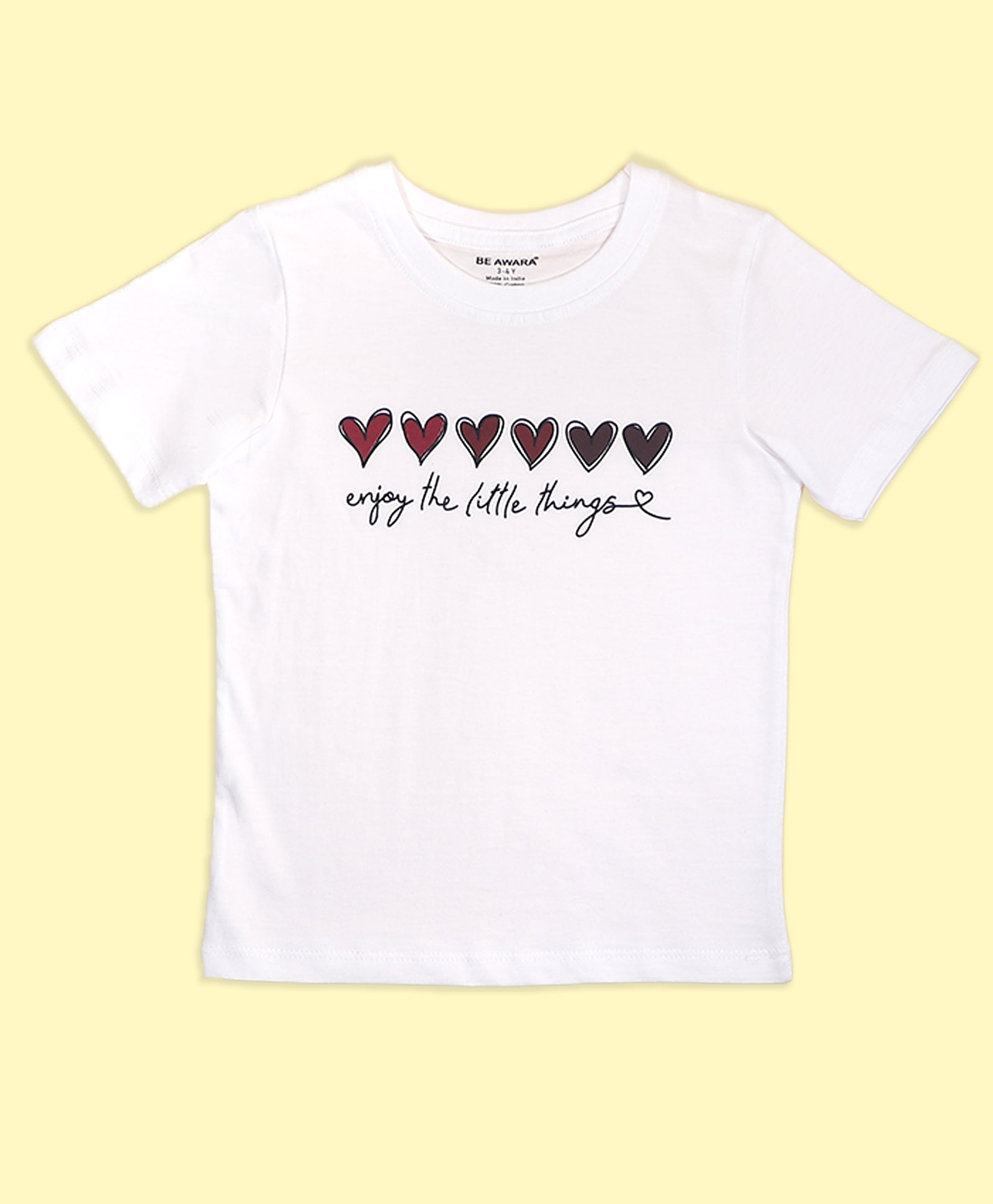Girls Enjoy Little Things Graphic Print T-Shirt & Shorts Set