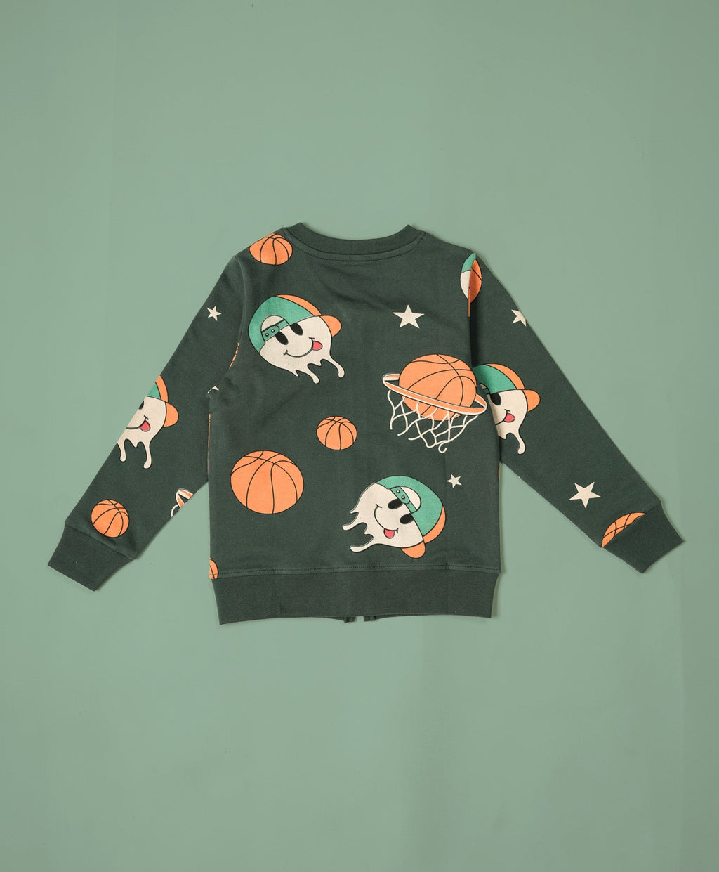 Kids Basketball Print Bomber Jacket