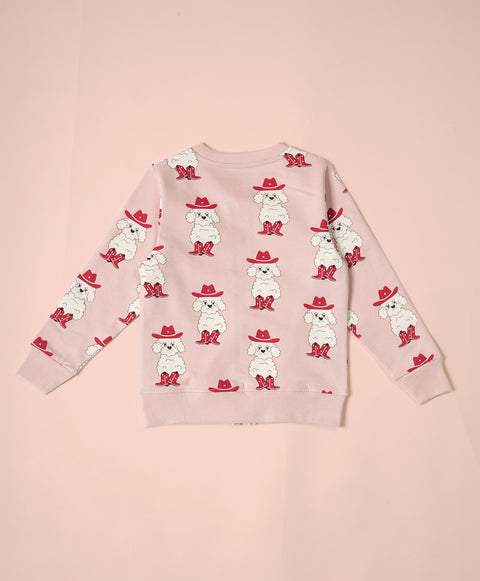 Kids Bichon Dog Print Bomber Jacket